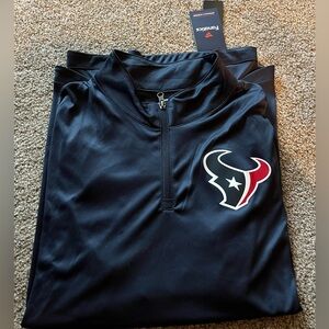 Houston Texans XL quarter zip long sleeve pullover. Brand New!